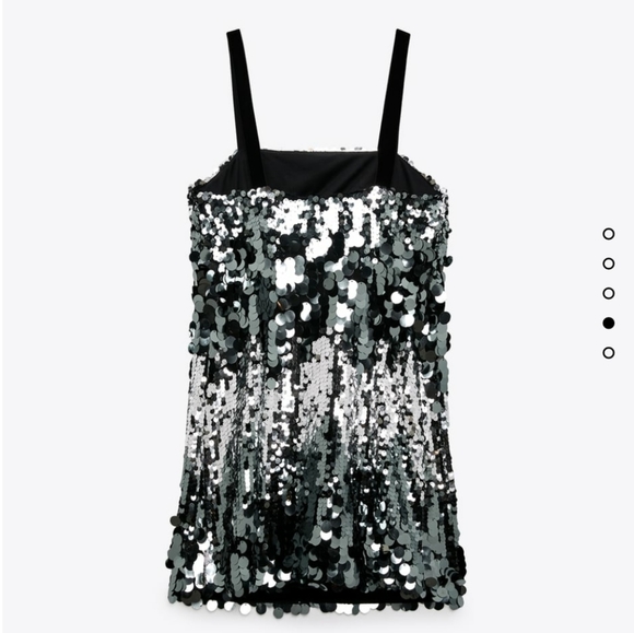 ZARA SILVER SEQUIN MINI DRESS  Bloggers favite - Picture 17 of 17